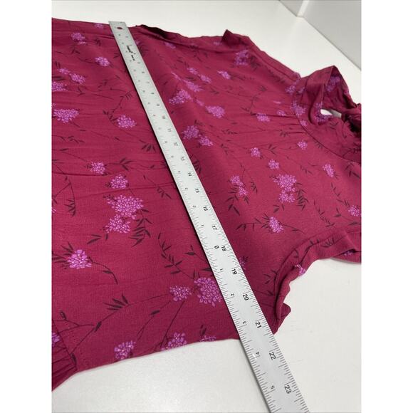 Free Assembly Midi Dress XL Red Floral Tiered Rodeo Western Prairie Country - Picture 11 of 12